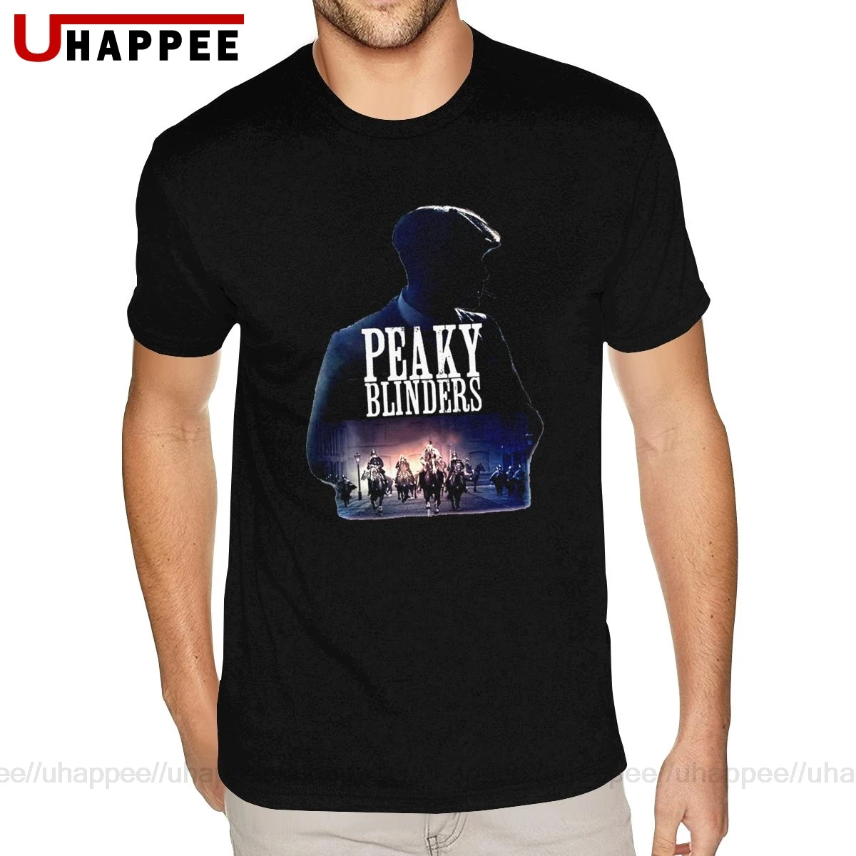 Custom T Shirt Printing Peaky Blinders T-Shirt Mens Design Your Own Short Sleeve 100 Cotton Crew Neck | Мужская одежда