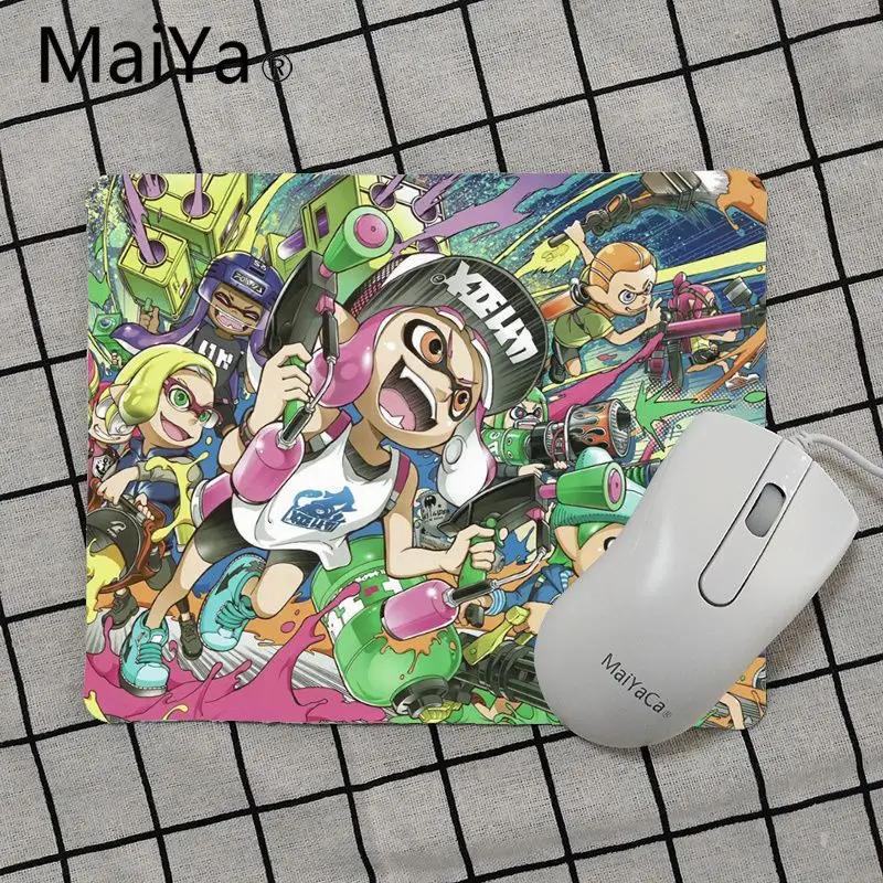 No Lock Edge18x22cm Maiya высокое качество Splatoon 2 DIY дизайн игровой с узором коврик для мыши топ продаж игровой коврик для мыши - Цвет: No Lock Edge18x22cm
