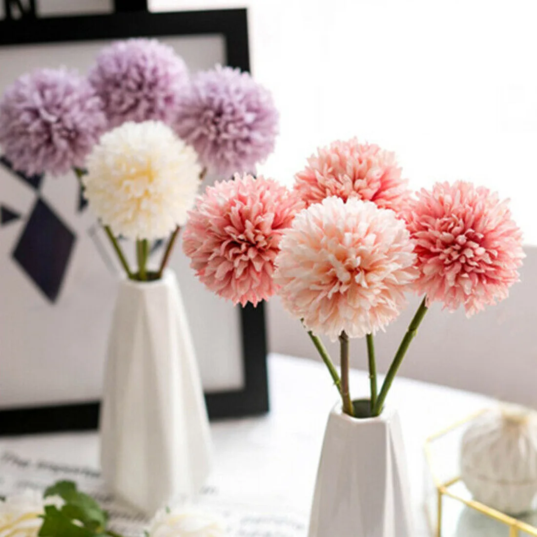 

1Pcs Fake Flower Artificial Dandelion Silk Hyacinth Flower Wedding Decoration for Home Party Hotel Garden Decorations