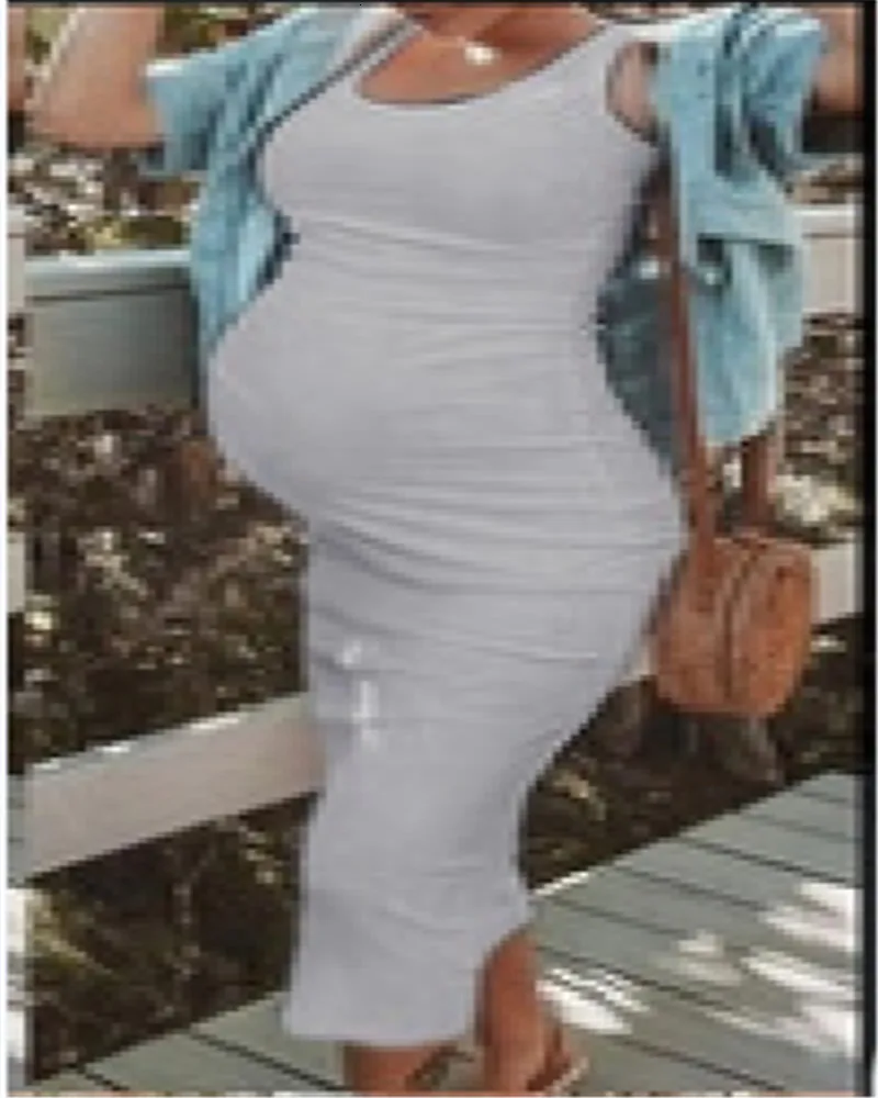Костюм-платье; Одежда для беременных; платья для женщин; платье для беременных размера плюс; Элегантное платье без рукавов с круглым вырезом; Одежда для беременных