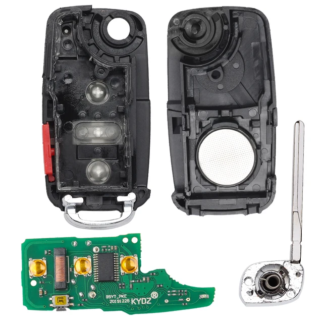 กุญแจรีโมทไร้สาย KEYECU รุ่น Proximity 5K0837202BP สำหรับรถยนต์ Volkswagen VW Jetta Passat ปี 2015 2016 2017 2018 2019 รุ่น NBGFS93N ความถี่ 315MHz MQB48 4