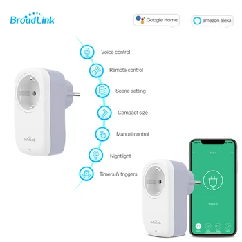 

Broadlink SP4L EU Smart Plug Timer 16A Socket Wifi Power Outlet Work With Alexa Google Home IFTTT For Smart Home Automation