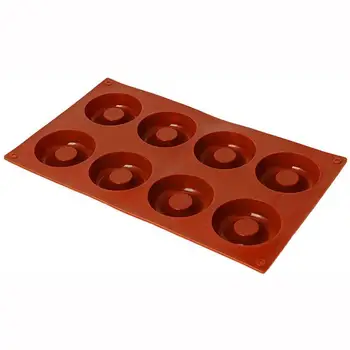 

8 Holes Donuts Biscuits Chocolate Cake Silicone Mold Cubes Jelly DIY Ice Cookies Decorating Mould Toos Baking Fondant Molds A8L5