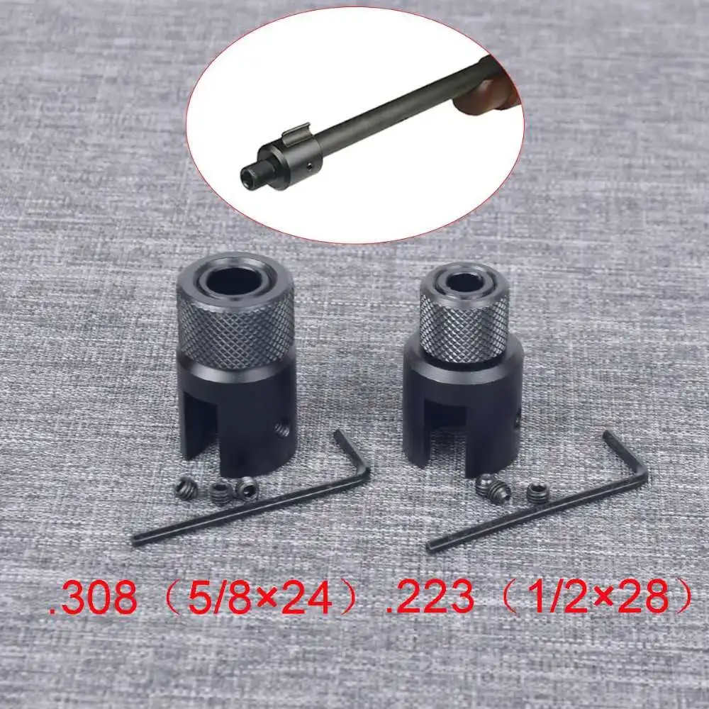 

Muzzle Brake Adapter 1/2x28 & 5/8x24 .750 Barrel End CW Right Thread Protector Combo .223 .308 Support For Ruger 1022 10/22