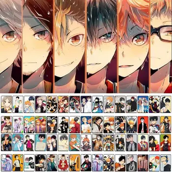 

10pcs/set Haikyuu Volleyball Junior Stickers Anime Card Sticker Custom Crystal Frosted Jelly Bus Card Meal Card Sticker