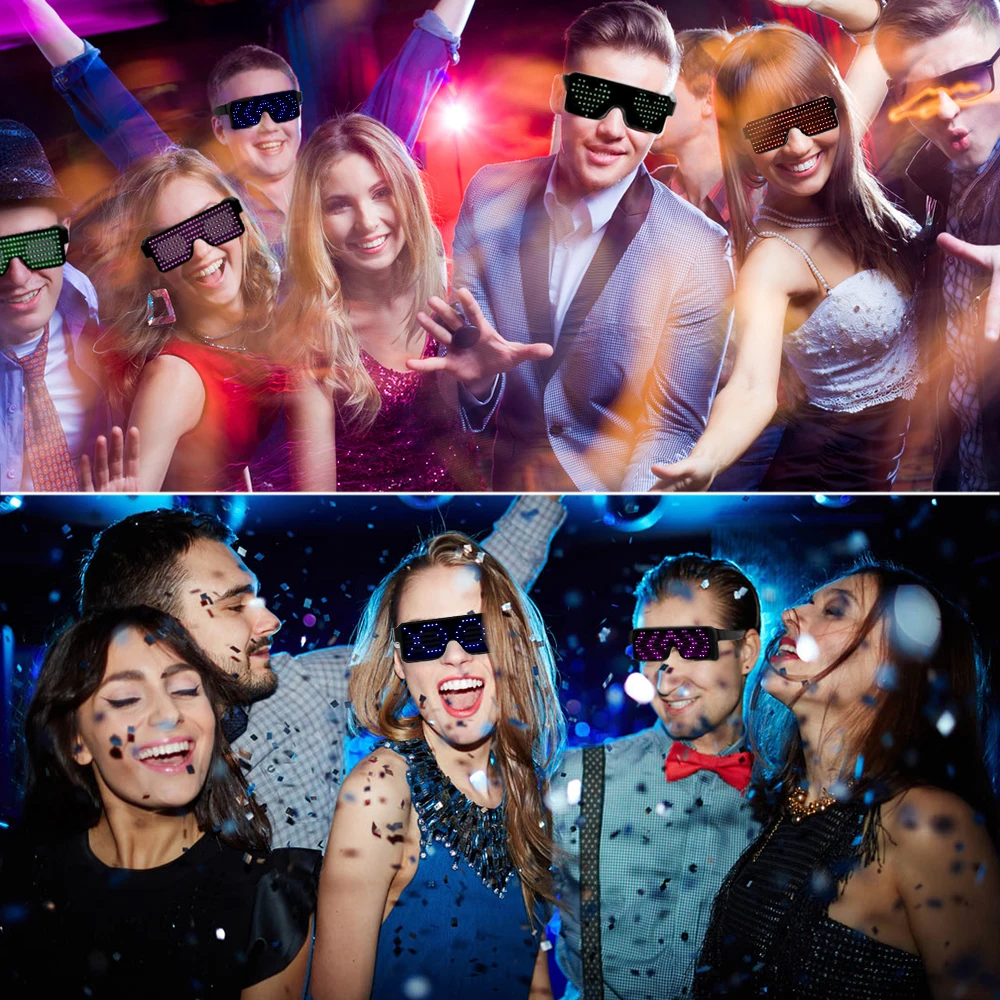 8 режимов быстрая вспышка крутые вечерние светодиодные очки костюм Go-Go вечерние модные мигающие солнцезащитные очки освещение концертов/Товары для рождественской вечеринки