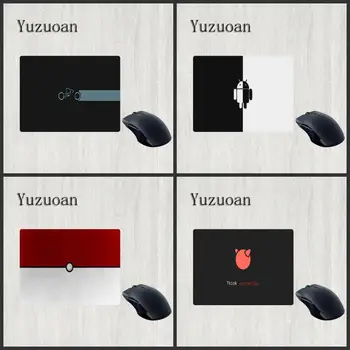 

Yuzuoan Cool black and white red simple mouse pad game keyboard pad promotion decorative table mat