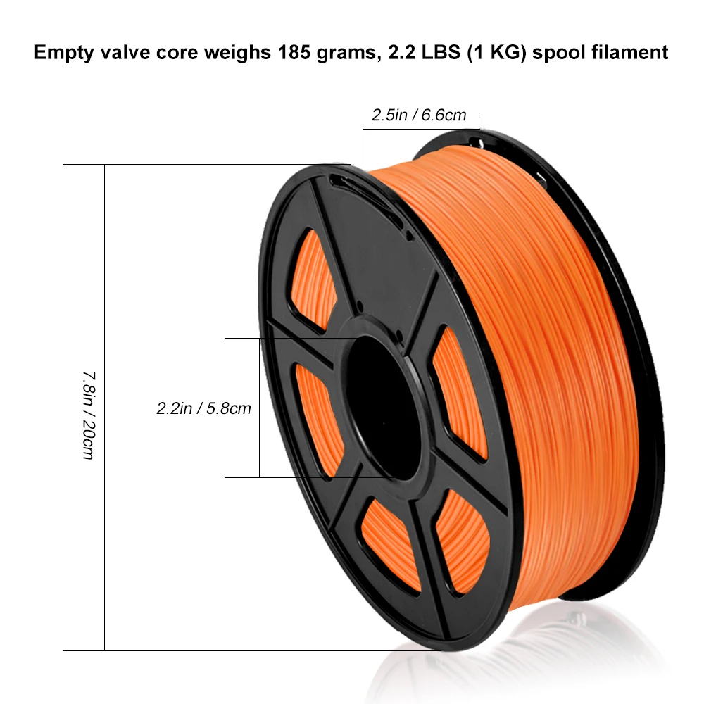 SUNLU PLA/PLA плюс 3D-принтеры нити 1,75 мм 1 кг/2.2lb катушки черный принтер PLA