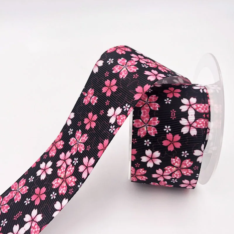 Ribbon Decoration 5Yards/Roll Ribbed ribbon Wedding Decoration Birthday Gift Box Wrapping DIY Handmade Crafts Materials Girl hair ribbon 25/38 mm