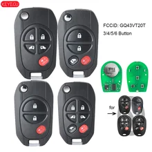 Keyecu Gewijzigd Filp Afstandsbediening Sleutel 315 Mhz 4D67 Chip Voor Toyota Highlander Sequoia Sienna Tacoma Tundra Avalon Solara GQ43VT20T
