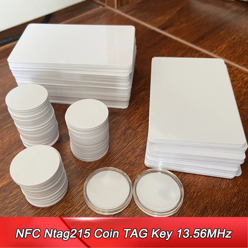 50pcs Ntag215 Coin NFC Tag Key 13.56MHz Ntag 215 Universal Label RFID