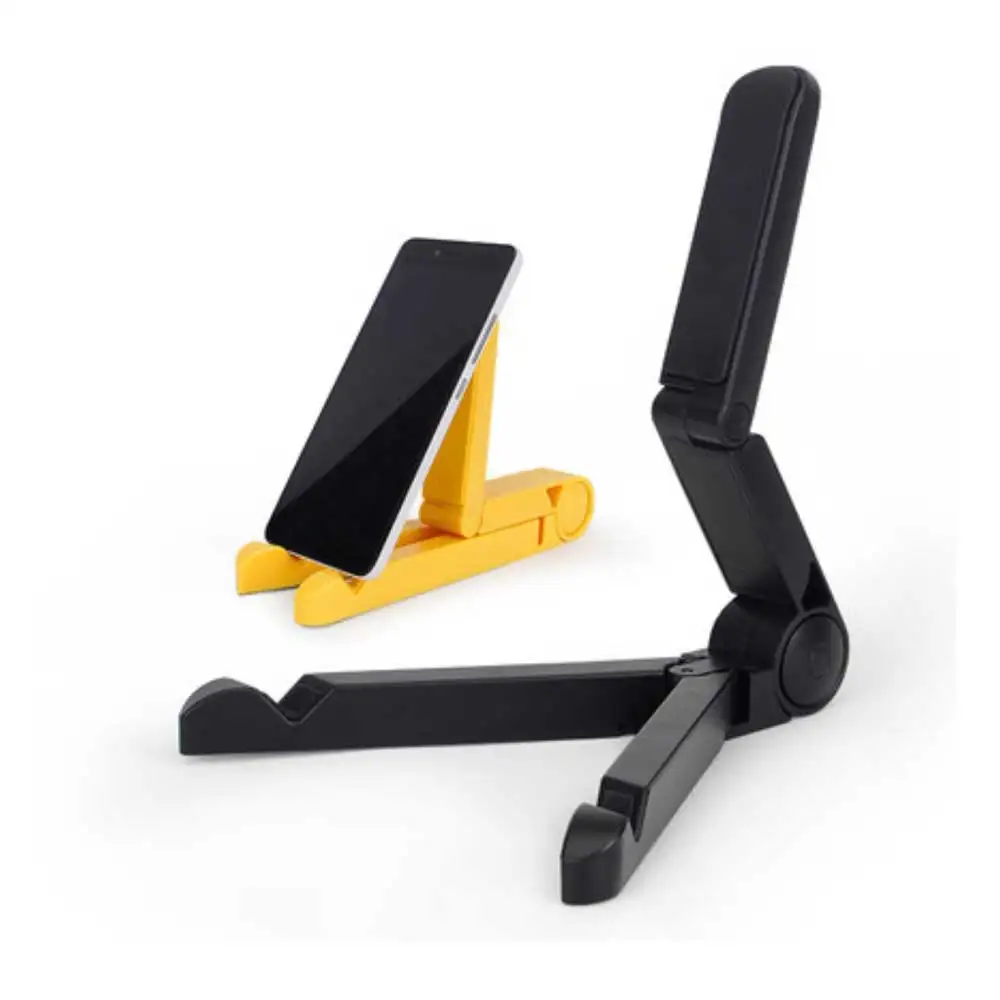 

Universal Foldable Phone Tablet Holder Triangle Adjustable Desktop Mount Stand Tripod Stability Desk Stand Hard ABS + Silicon