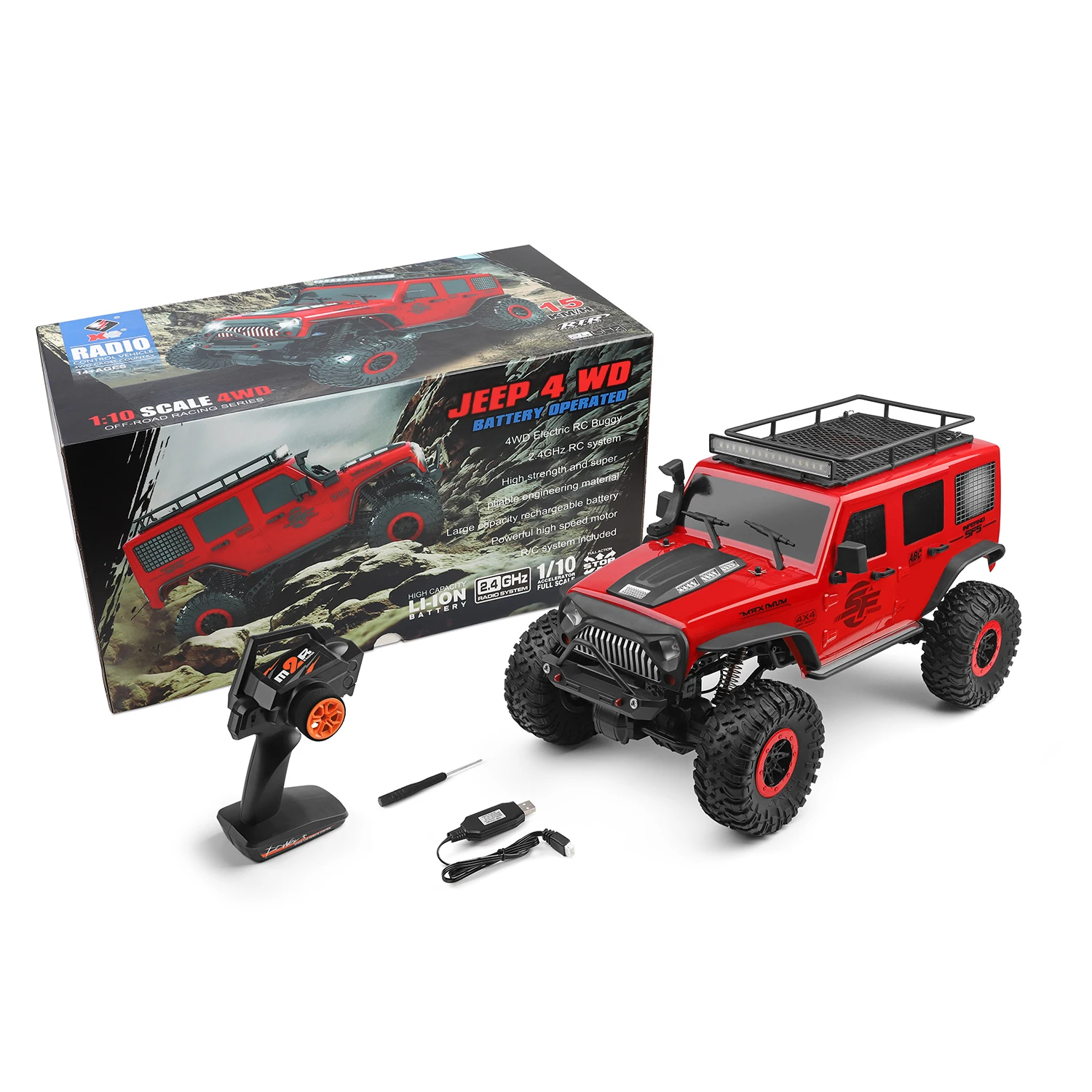 Wltoys 104311 Rc Auto 2.4G 1/10 4WD Jeep Auto Suv Geborsteld Motor Afstandsbediening Off Road Auto speelgoed Voor Kinderen|RC Auto´s| AliExpress