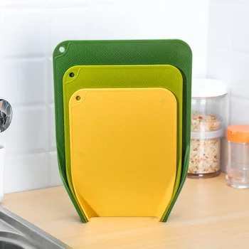 

Set of 3 Colorful Stand Kitchen Cutting Board Chopping Blocks Gadgets Tools Knife Accessories for Fruit Vegetables Meat