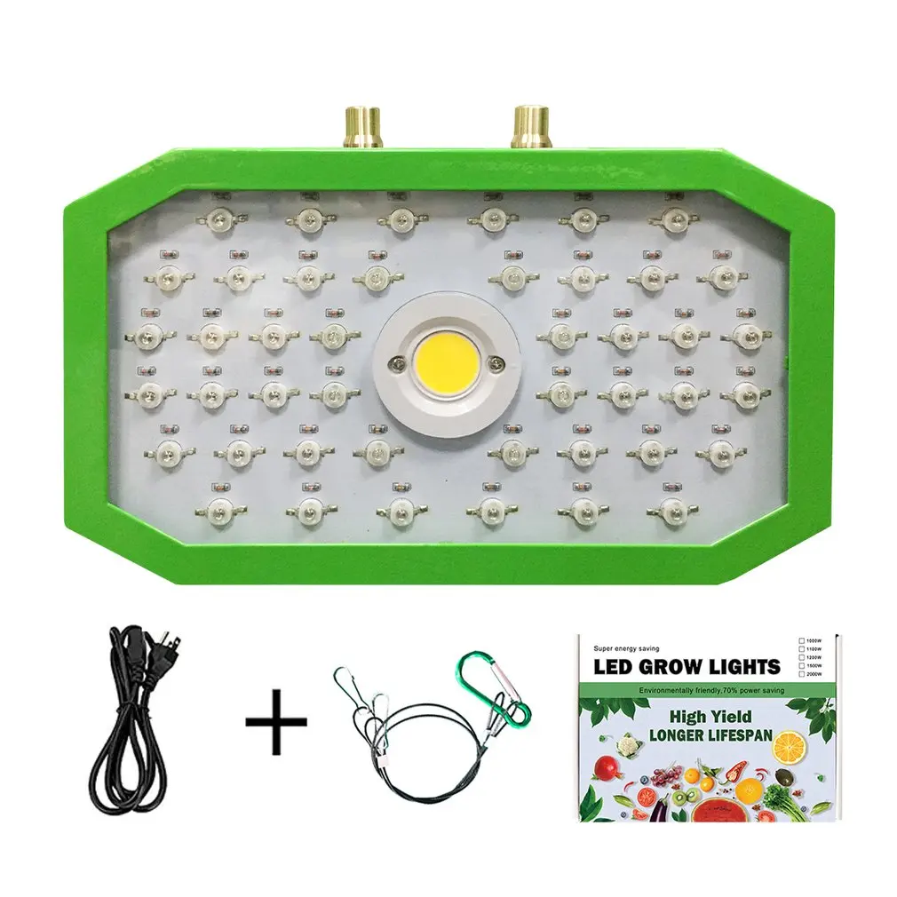 

Plants LED Grow Light Full Spectrum 1000W Double Chip Red/Blue/UV/IR Long Oblique Angle Light For Indoor Plants VEG BLOOM
