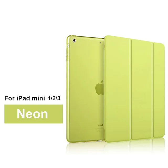 Роскошный ультра тонкий PU кожаный флип-Стенд противоударный чехол для Apple Ipad Mini 1 2 3 4 Чехлы для I Pad Ipadmini Cuero Fundas - Цвет: Green for mini 1 2 3