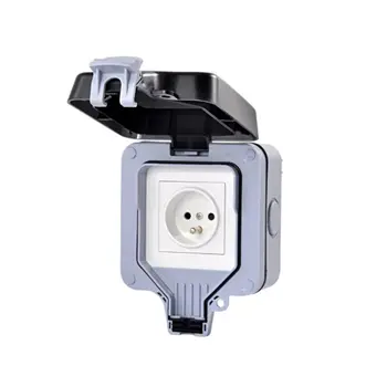 

IP66 Waterproof Outdoor Wall Power Socket 16A EU Standard Electrical Outlet