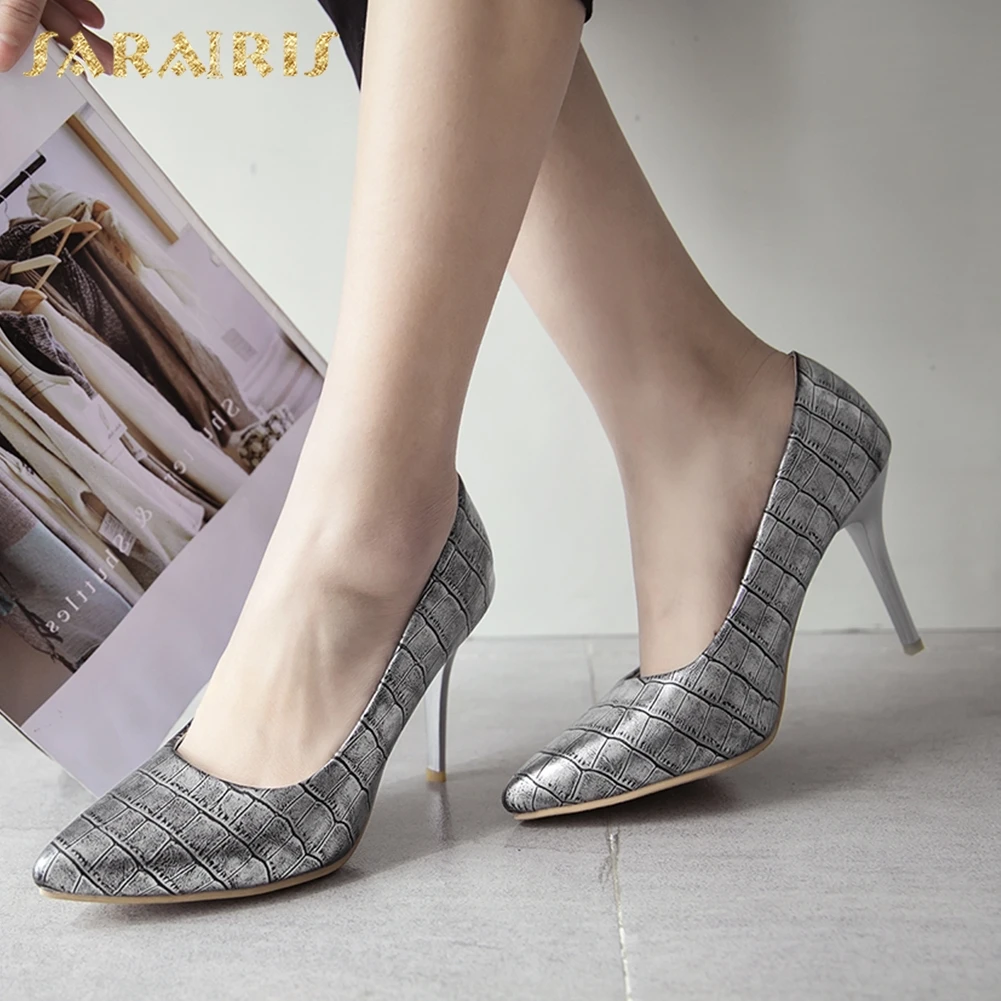 

Sarairis New Arrivals 2020 Dropship Pointed Toe Office Lady Pumps Woman Shoes Slip On High Heels Concise Pumps Women Shoes