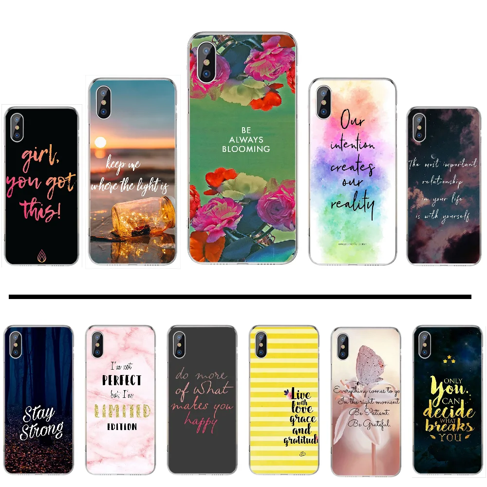 Quotes Cover Black Soft Shell Phone Case For iphone 4 4s 5 5s 5c se 6 6s 7 8 plus x xs xr 11 pro max | Мобильные телефоны и
