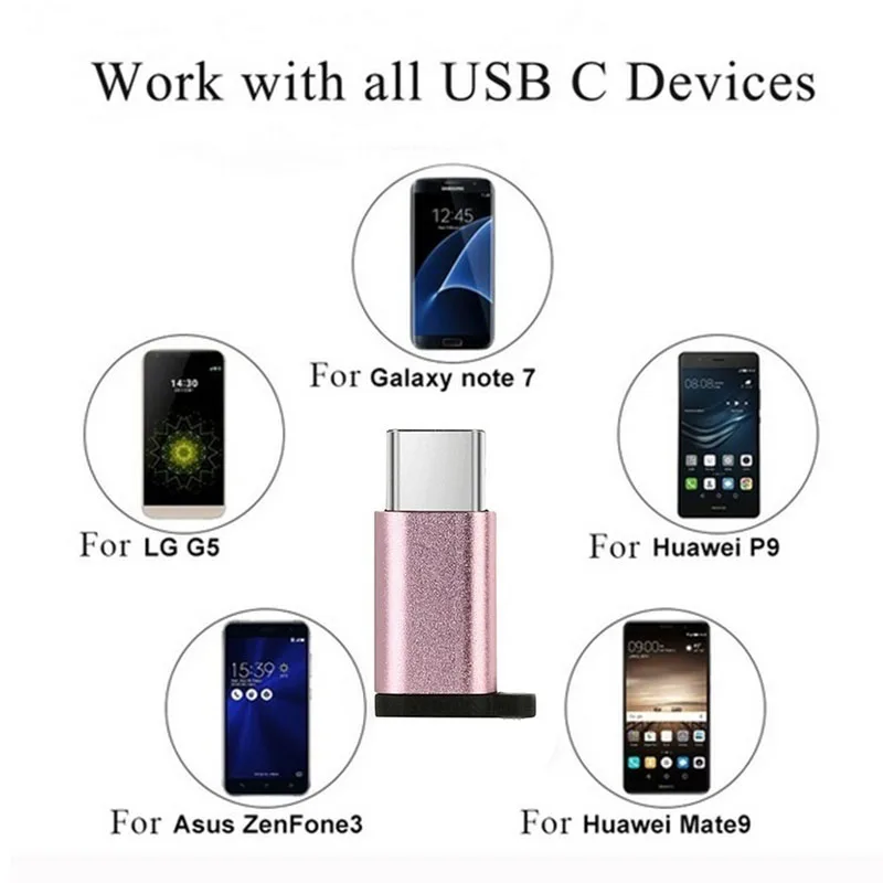 Портативный USB-C к Micro USB адаптер анти-потеря брелок usb тип-c к Micro USB конвертер Разъем для samsung huawei Прямая поставка