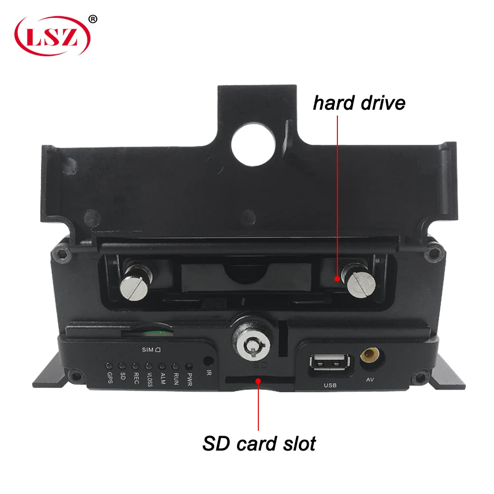  LSZ 4 channel 4G GPS AHD DVR 4CH HDD coche DVR MDVR 960P grabadora de vídeo para camión Van la escu