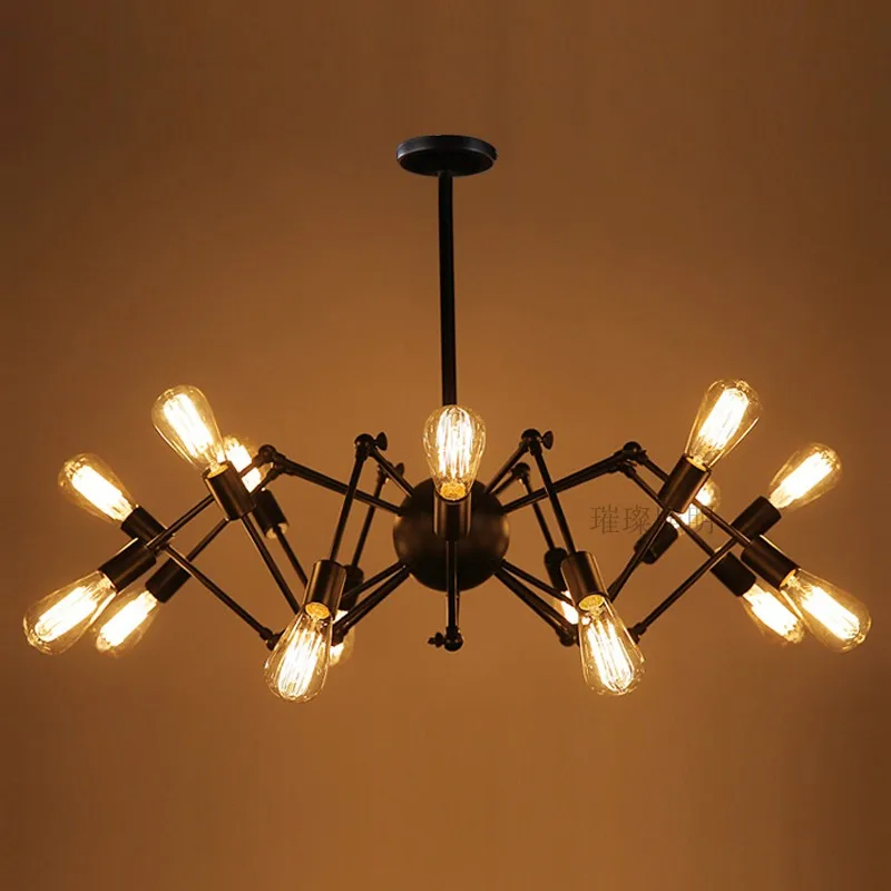 Американская Ретро промышленная Люстра для ресторана магазин одежды волос лампа для салона гостиной подвесные светильники В индустриальном стиле свет дома Зажигалки