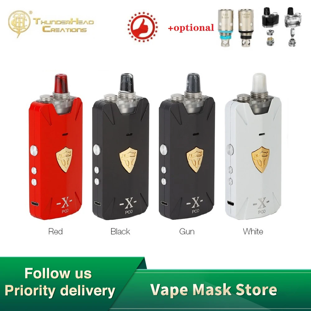 Ceny Oryginalny zestaw THC Tauren X system pod 25W e cig mod skrzynka narzędziowa z 1000mAh bateria i 2ml zbiornik e papieros zestaw do e papierosa VS VINCI Kit