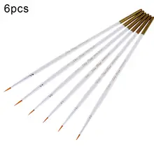 6 шт. Гибкая акварель масло гуашь акрил длинный кисточка для рисования ручка-закладка товары для рукоделия