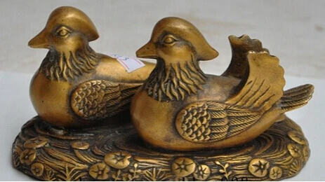 + Бесплатная доставка 6 &quotКитайский Фэншуй бронзовые животные любовник птица