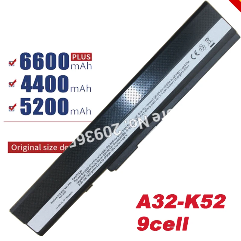 

HSW New laptop battery for Asus A52 A52J A52F A52JB A52JK A52JR K42 K42F K42JB K42JK K52F K52J A31-K52 A32-K52 A41-K52 A42-K52