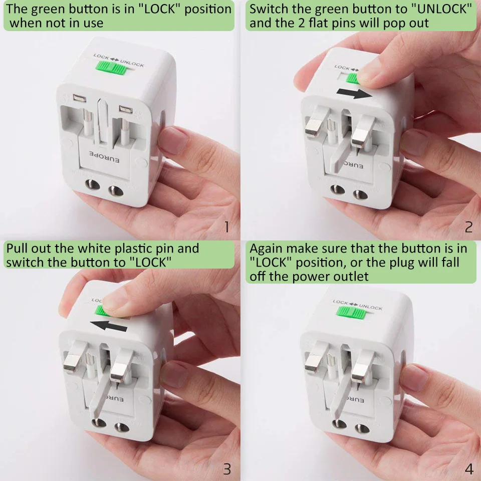 Универсальное зарядное устройство AC power Stecker для samsung для huawei, автомобильное зарядное устройство usb quick 4,0, зарядное устройство для телефона, портативное быстрое зарядное устройство type c 3