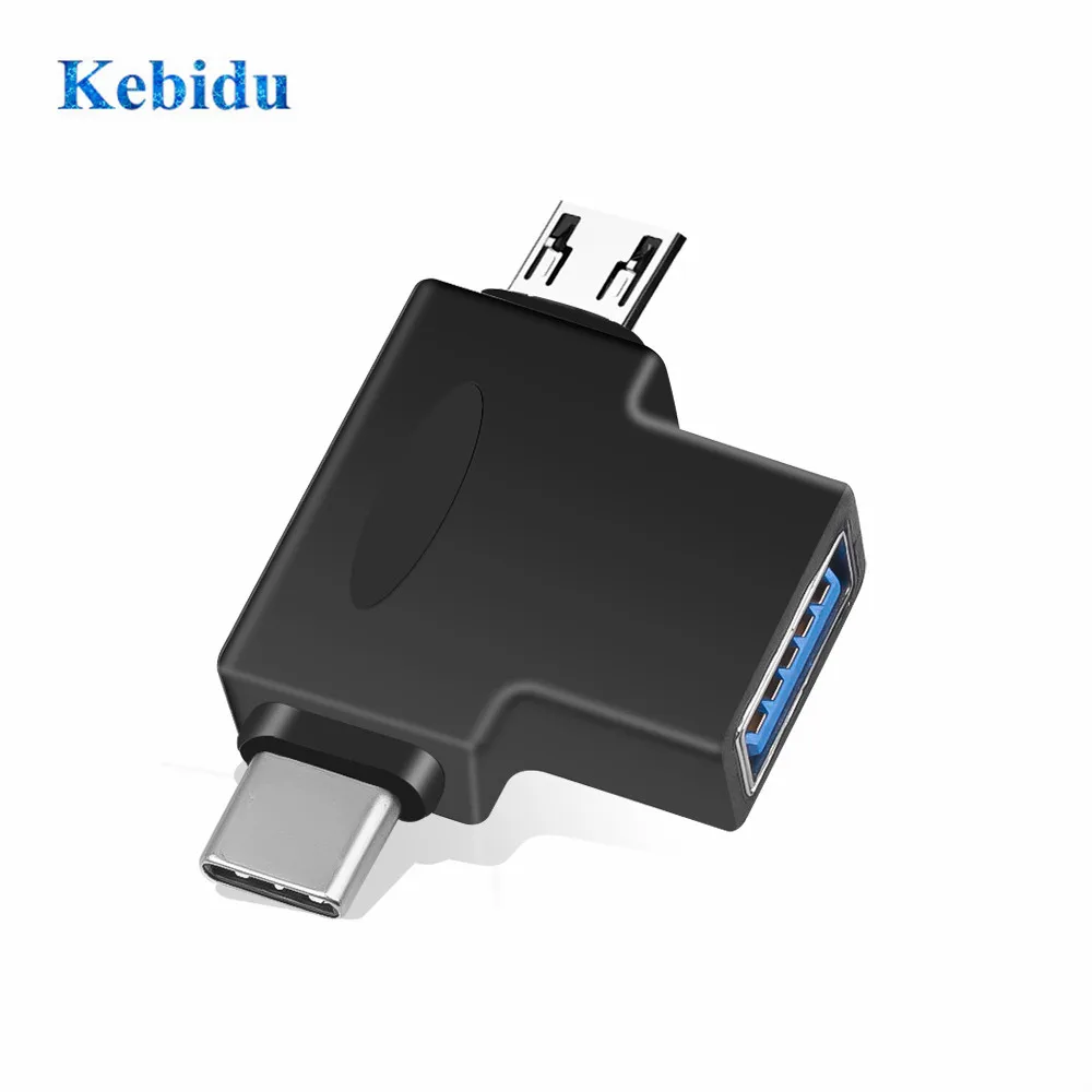 

KEBIDU OTG USB 3.0 Type-C Mirco usb Converter USB C Mrico usb Male to Female USB3.0 for Samsung Huawei Letv Macbook Matebook