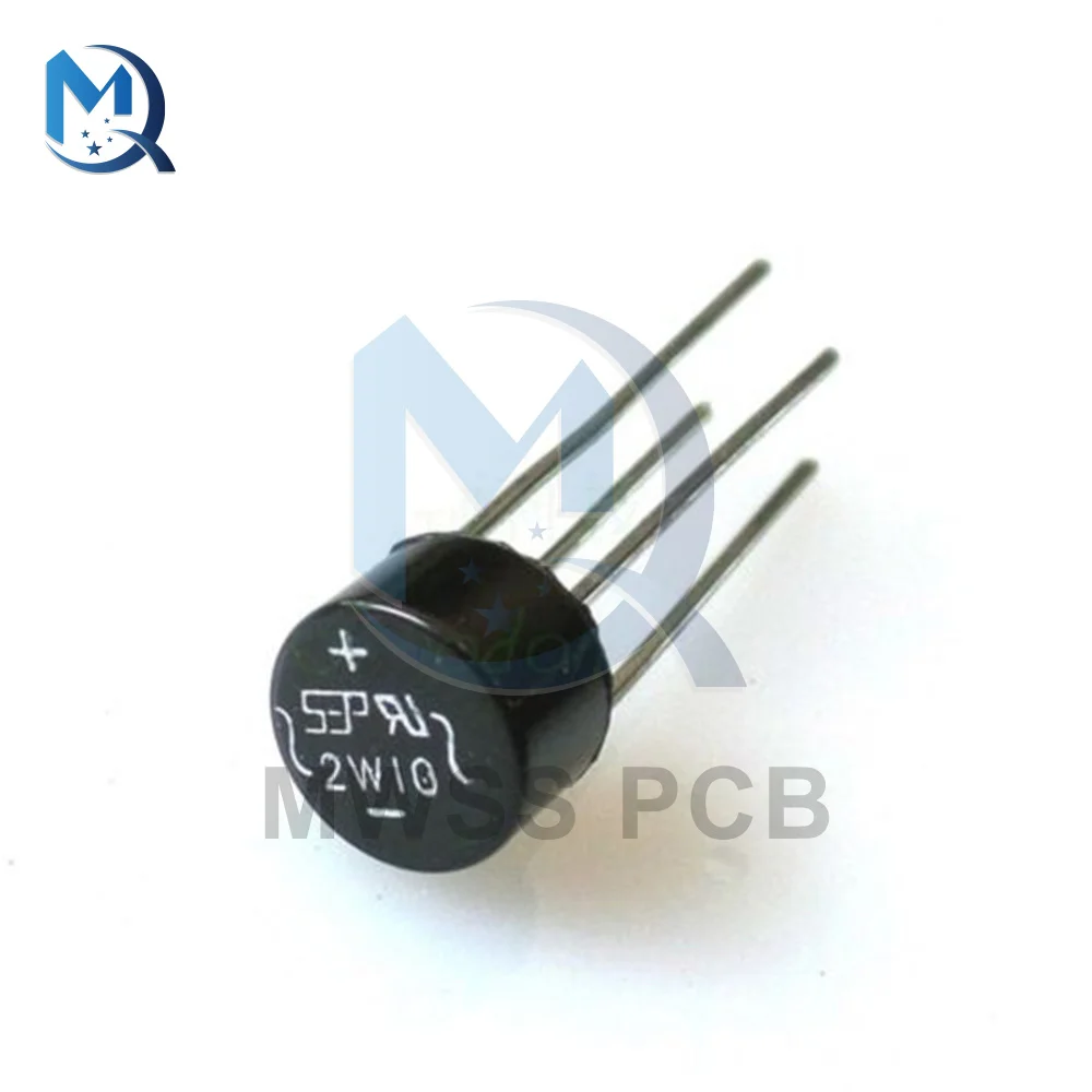 20PCS/lot 2W10 Bridge Rectifier 2A 1000V Diode 2w10 diode bridge rectifier rectifier diodes electrical rectifier diodes
