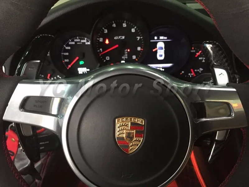 Porsche 911 997 991.1 918 970 971 Panamera 958 Cayenne Sport Model GT3RS Extended PKD Shift Paddle DCF Twill Weave Glossy Finish  (15)