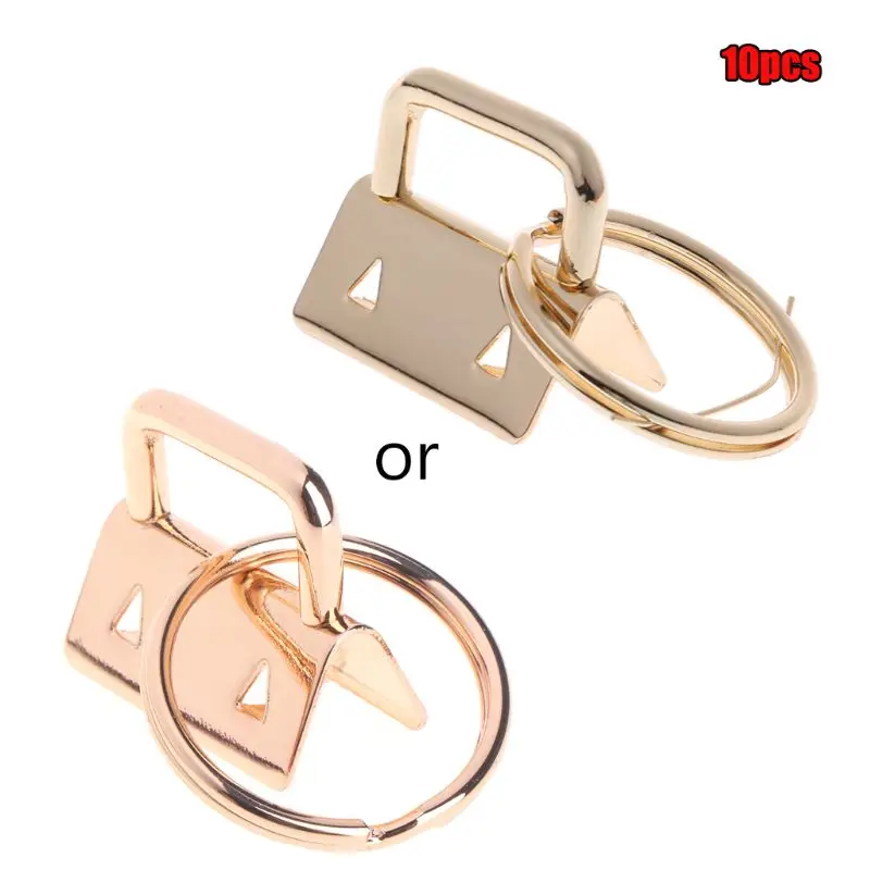 

10Pcs Key Fob Hardware 25mm keychain Split Ring For Wrist Wristlets Cotton Tail Clip