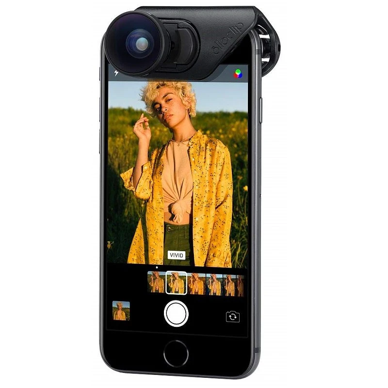 Olloclip Super-Wide Lens for iPhone 8/7& 8/7 Plus- Black/Black