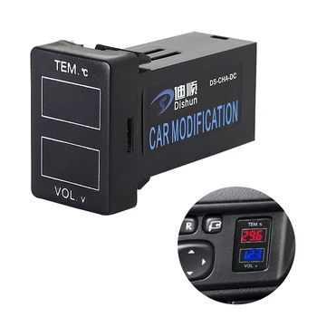 

In-car voltage and temperature displays are used for nondestructive installation of Toyota vehicle modifications and upgrades