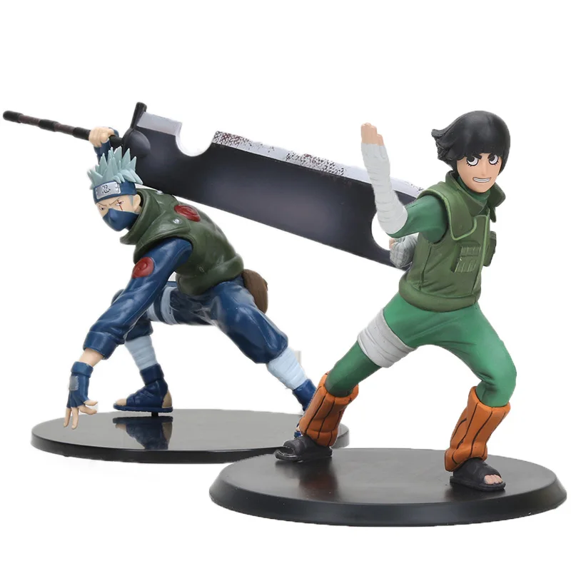 Набор из 2 фигурок Наруто Хатаке Какаши Shikamaru Namikaze Uchiha Figura Naruto ПВХ Набор фигурок Саске Минато Хюга Хината кукла - Цвет: 2397 no box set