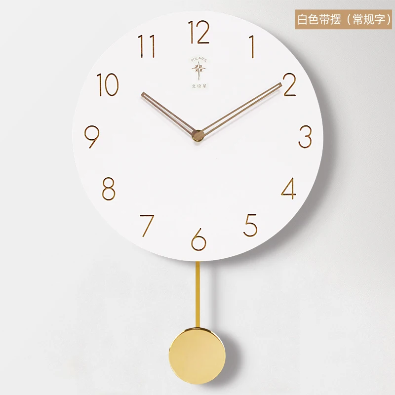 Promo  Silent Wall Clock Modern Design Nordic Bedroom Pendulum Clock Quartz Creative Stylish Duvar Saati G