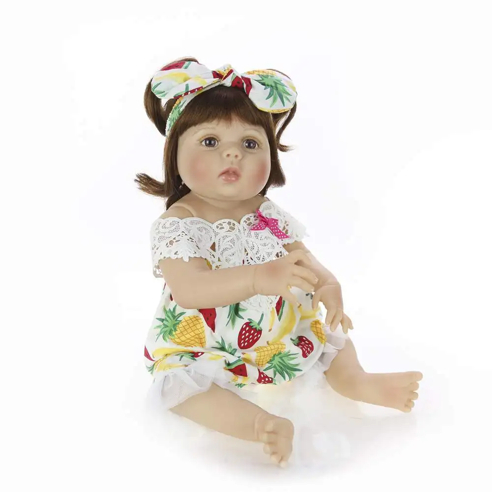 Новейший Reborn Baby Dolls 23 дюймов полный силиконовый винил тело реалистичный новорожденный девочка кукла для детского дня подарки подарок для детей