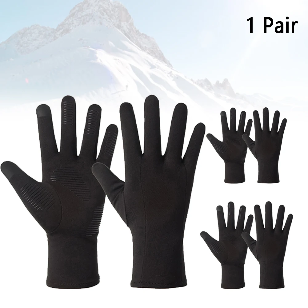 1 Pair TouchScreen Insulated Hiking Warm Skiing Comfort Grip Thermal Gloves Windproof Waterproof Camping Winter Sports Outdoor