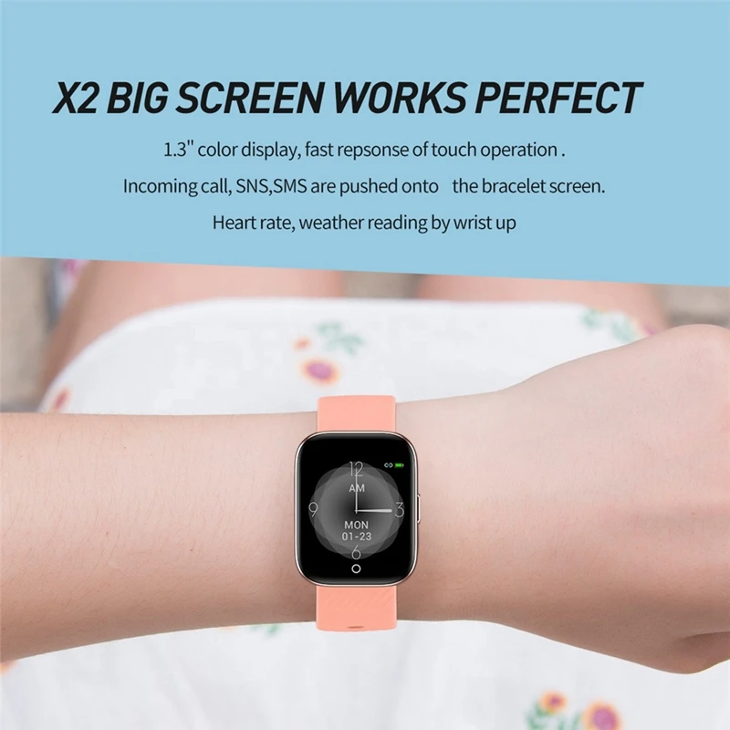 HOT-X2 Смарт-часы для мужчин и женщин IP68 водонепроницаемый смарт-Браслет фитнес-трекер для измерения сердечного ритма Смарт-браслет Bluetooth Smartwatch