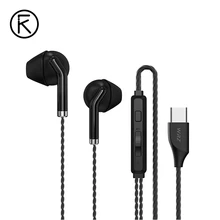 Ikf i9 wired fone de ouvido tipo-c/3.5mm semi-in-ear som estéreo com microfone fone de ouvido