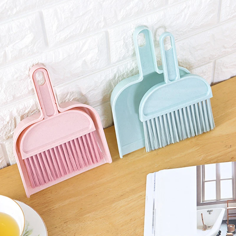 

Practical Mini Sweep Desktop Cleaning Brush table Small Broom multi-function can be hanging desk Dustpan Set