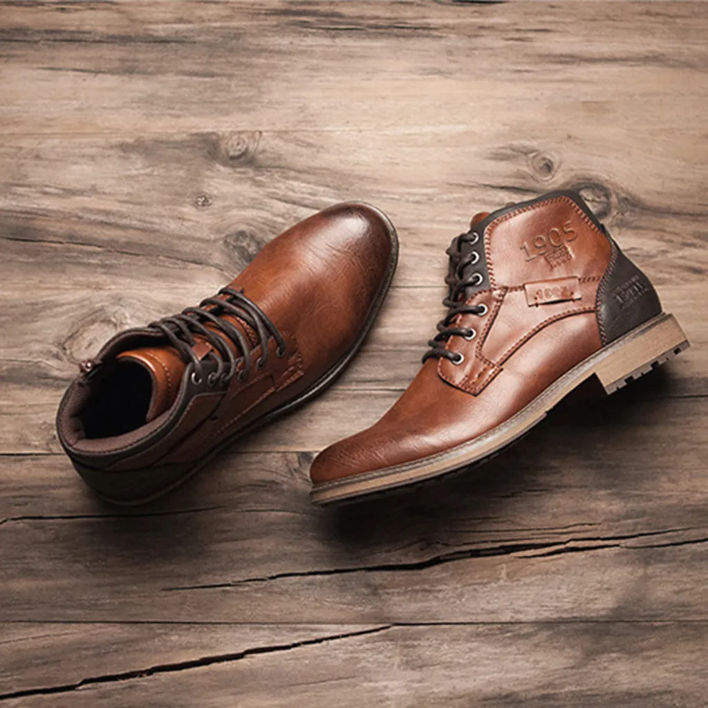 SAGACE/мужские кожаные ботинки высокого качества; сезон осень-зима; водонепроницаемые ботильоны на шнуровке; Ботинки martin на плоской подошве; ботинки для работы