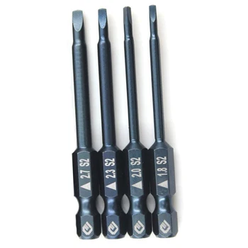 

4pcs 65mm 1/4 Hex Shank Triangle Electric Magnetic Safety Screwdriver Bit Set