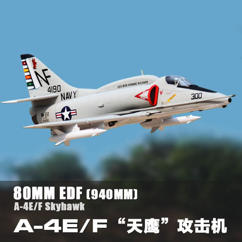 Freewing 80mm 12 Blade EDF A 4E/F Skyhawk Jet ,KIT ,KIT with servo and