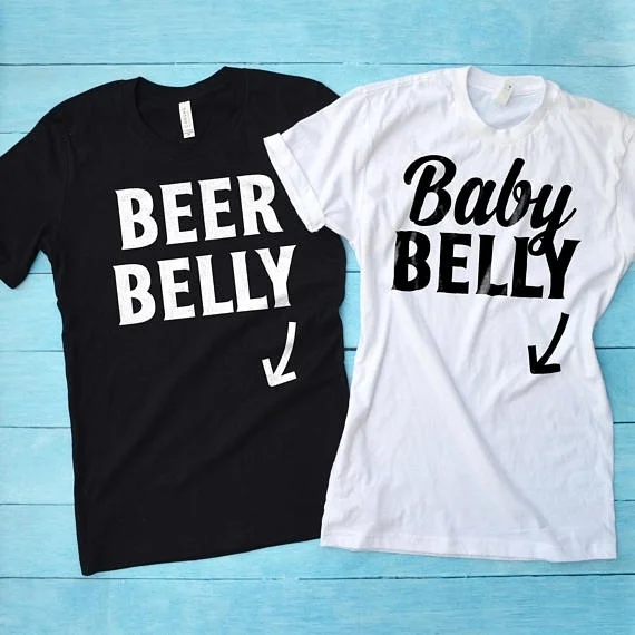 Объявление беременности и одинаковые футболки толстовки для влюбленных пар