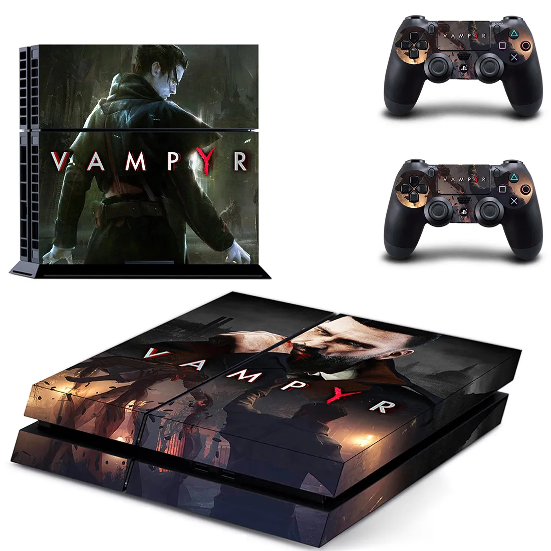 Vampyr PS4 наклейки виниловые кожа PS 4 стикер Play station 4 Наклейки Обложка Pegatinas для playstation 4 консоли и 2 контроллера