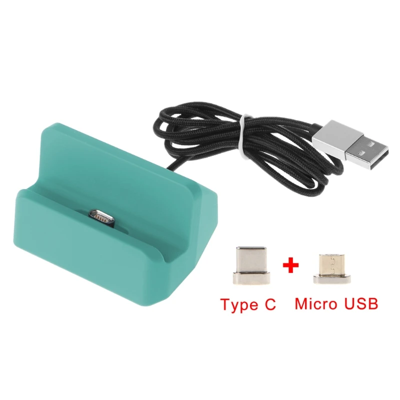 Магнитный Micro USB+ usb type C разъем зарядная станция Док-станция для телефона Android S8 Note8 Xiaomi 5 6 Onelus 2 3 5